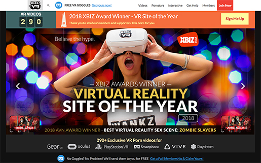one of the most popular vr adult sites nominated as site of the year